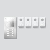 Siedle&Söhne Audio-Set Siedle Classic Edelstahl/Weiß SET CLAB 850-4 E/W