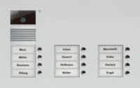 TCS Tür Control Video-Außenstation Color dreispaltig, f.12 Wohneinheiten AVU16120-0010