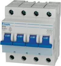 DOEPKE Leitungsschutzschalter UC B 16A DLS 6H B16-4 6KA 4-polig 400V 4TE 50Hz IP20