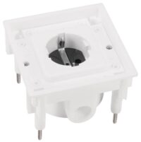 ABL Anbausteckdose IP20 ger weiß Kunststoff hfr 1471 Schraubkl