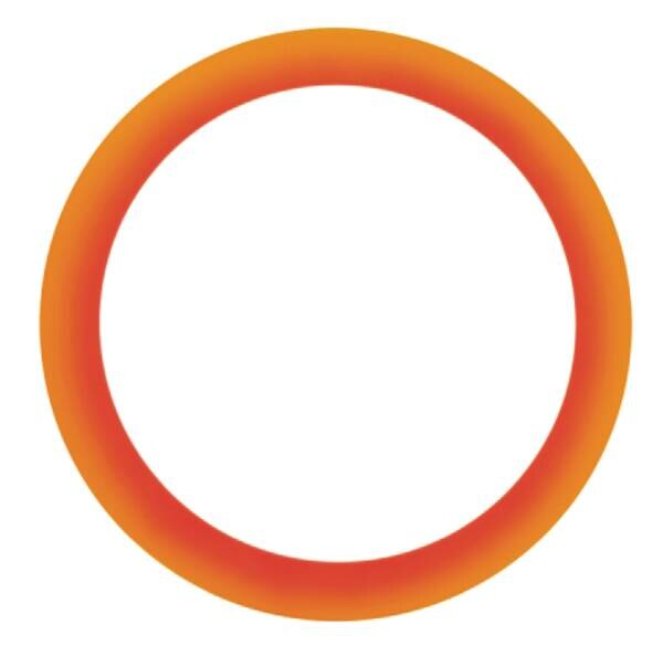 Ø 435mm H70mm 230V 27W IP20 3000K CRI80-orange ASCAR Wand-u Deckenleuchte