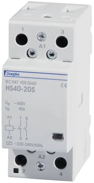 Doepke DOEPKE Installationsschütz 40A 440V/AC HS 2-230AC/40-20S 2S 5700W/AGL 2TE