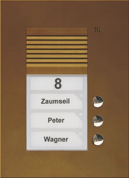 TCS TCS Tür Control Audio Außenstation PUK 3 Tasten 1spaltig Unterputz b PUK03/1-EB