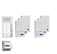 TCS Tür Control Paketlösung Aufputz 6 Wohneinheiten z hörerl Freisprech. PPAF06-EN/02