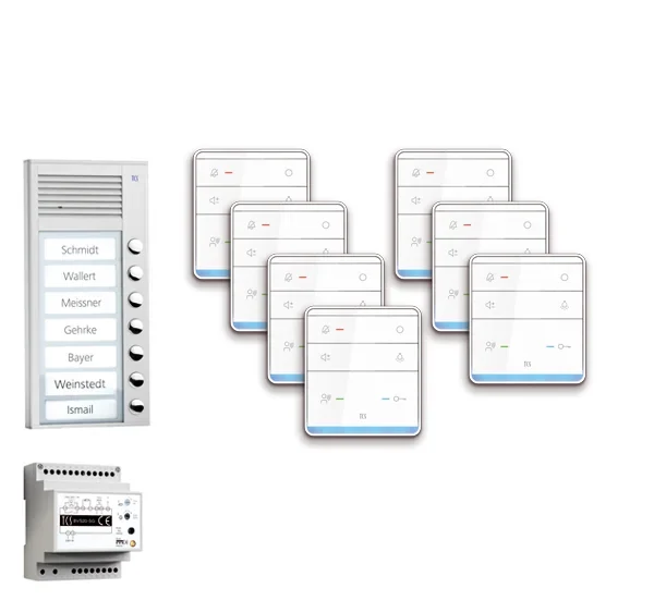 TCS TCS Tür Control pre:pack Audio Aufputz 7 Wohneinheiten mit Außenstation PAK PPAF07-EN/01