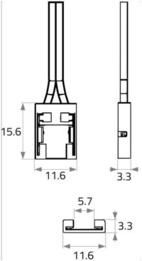 Rutec 70321 Einspeisung Gapless Einfarbig 10mm für VARDAflex LED-Strips