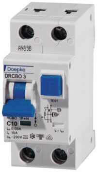 DOEPKE FI/LS-Schutzschalter C10 1-polig+N A DRCBO 3 C10/0,03/1N-A 0,03A 10kA 2TE 1-polig