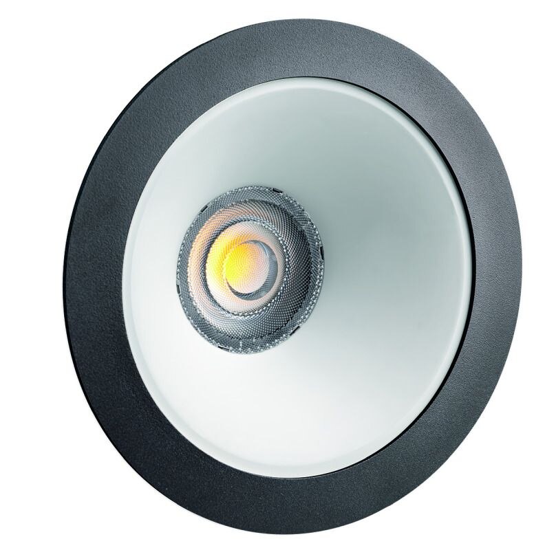 Rutec 21072WW LED-Downlight CYRA L,230V,18/24W, IP20,3000K, CRI80,RAL9005