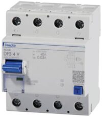 DOEPKE FI-Schutzschalter A 4-polig 550V 40A DFS4 040-4/0,03-A V500 0,03A 4TE Reiheneinbaugerät