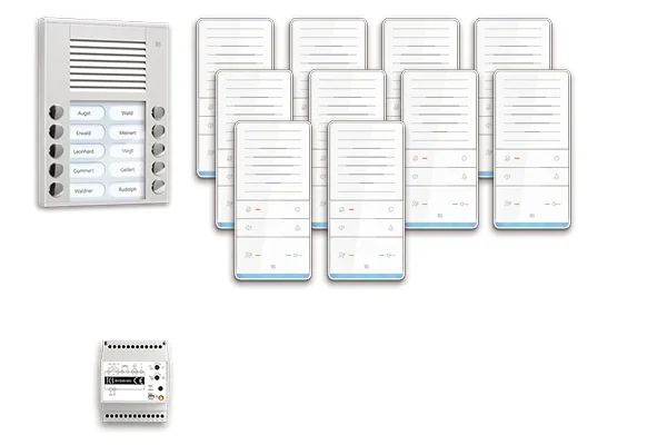 TCS TCS Tür Control audio:pack Aufputz für 10 Wohneinheiten mit Außenstation PES PAAF102/001