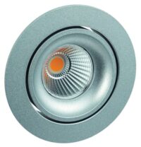 Rutec ALU57309WW schwenkb,rund, silber,6W,IP40,3000K,LED-Einbaustrahler