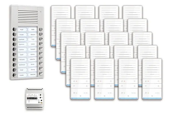 TCS TCS Tür Control audio:pack Aufputz für 20 Wohneinheiten mit Außenstation PES PAAF202/001