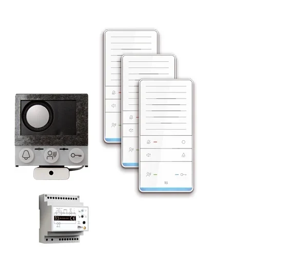 TCS TCS Tür Control audio:pack Einbau für 3 Wohneinheiten mit EB-Lautsprecher PAIF030/002