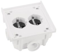 ABL Anbausteckdose IP20 ger weiß Kunststoff hfr 1632 Schraubkl