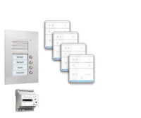 TCS Tür Control pre:pack Audio Unterputz 4 Wohneinheiten mit Außenstation PUK PPUF04-EN/01