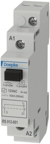 DOEPKE Stromstoßschalter 12VAC 1TE 16A RS 012-001 12V Reiheneinbaugerät mech Schalt