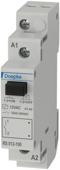 DOEPKE Stromstoßschalter 12VAC 1TE 16A RS 012-100 12V Reiheneinbaugerät mech Schalt