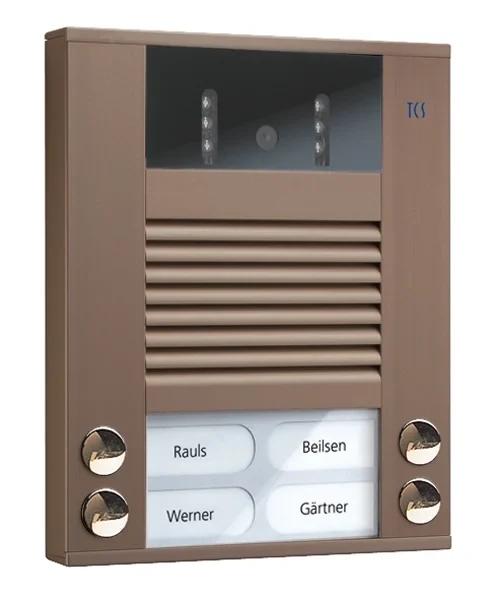 TCS TCS Tür Control Video color Außenstation 4Tast 2reih Aufputz bro AVE14043-0012