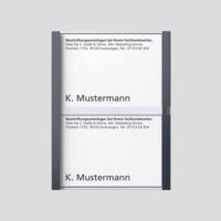 Siedle&Söhne Namensschild komplett Anthrazitgrau TM 612-2/BTM650-02AG