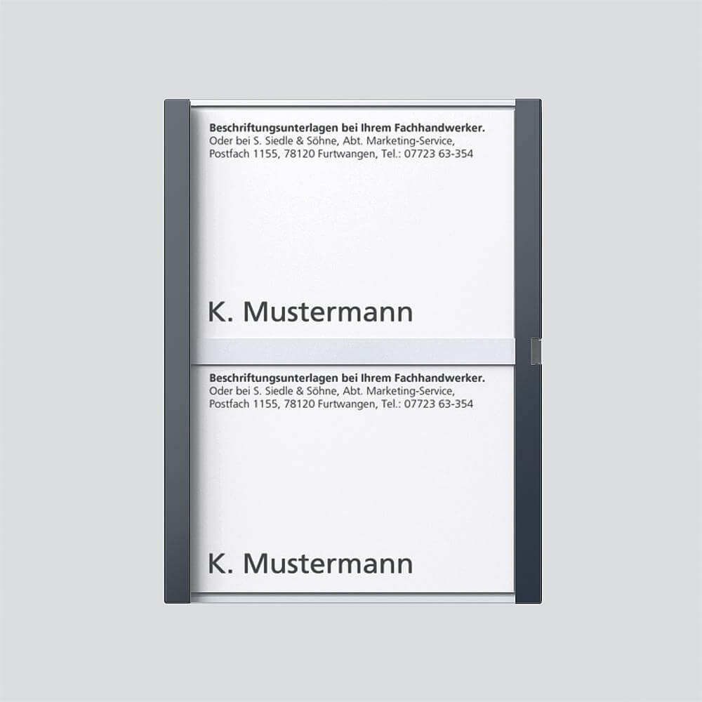 Siedle Siedle&Söhne Namensschild komplett Anthrazitgrau TM 612-2/BTM650-02AG