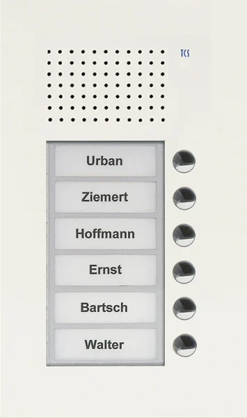 TCS TCS Tür Control Audio Außenstation PUK 6 Tasten 1spaltig Unterputz w PUK06/1-WS