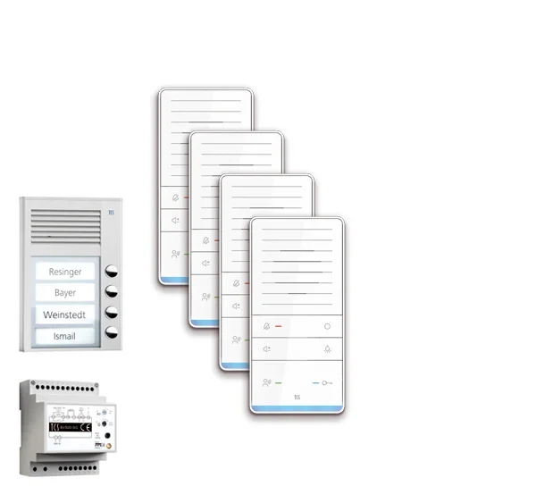 TCS TCS Tür Control audio:pack Aufputz für 4 Wohneinheiten mit Außenstation PAK PAAF041/001