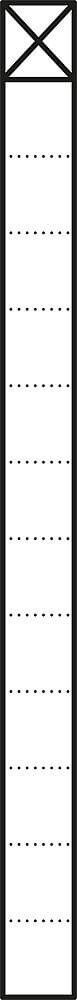 Siedle&Söhne Kommunikations-Stele 1,3m sil/met 1Mod KS 613-1 SM