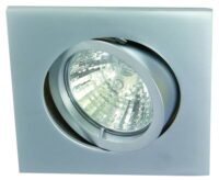 Rutec ALU55479 Alu-Druckguss Einbau- strahler chormmatt Quadro schwenk. bay.
