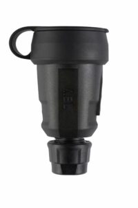 ABL Schutzkontaktkupplung Kunststoff IP44 ger 1580 schwarz Schraubkl