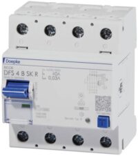 DOEPKE FI-Schutzschalter B 4-polig 400V 40A DFS4 040-4/0,03-B SK R 0,03A 4TE Reiheneinbaugerät