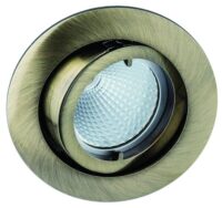 Rutec ALU55376 ALU Druckguss o.Spreng- Ring schwenkbar f.MR 16 Altmessing 50 W