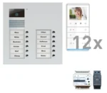 TCS Tür Control Videosprechanlgenset color 12 Tasten Unterputz, Freispr PVU17120-0010