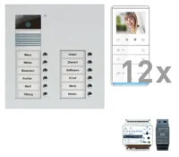 TCS Tür Control Videosprechanlgenset color 12 Tasten Unterputz, Freispr PVU17120-0010