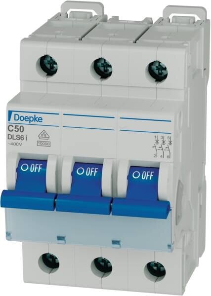 DOEPKE Leitungsschutzschalter UC C 50A DLS 6I C50-3 10KA 3p 400V 3TE 50Hz IP20