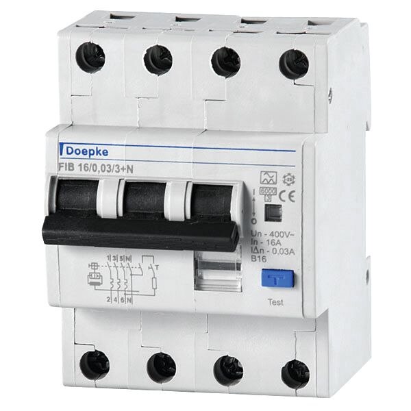 DOEPKE FI/LS-Schutzschalter B25 3-polig+N A FIB 25/0,03/3+N-A 0,03A 4TE 3-polig 400V