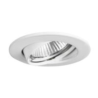 Brumberg 02-77010 NV-Einbaustrahler 50W 1xGX5,3, Guss Spotlight schwenkbar, weiß