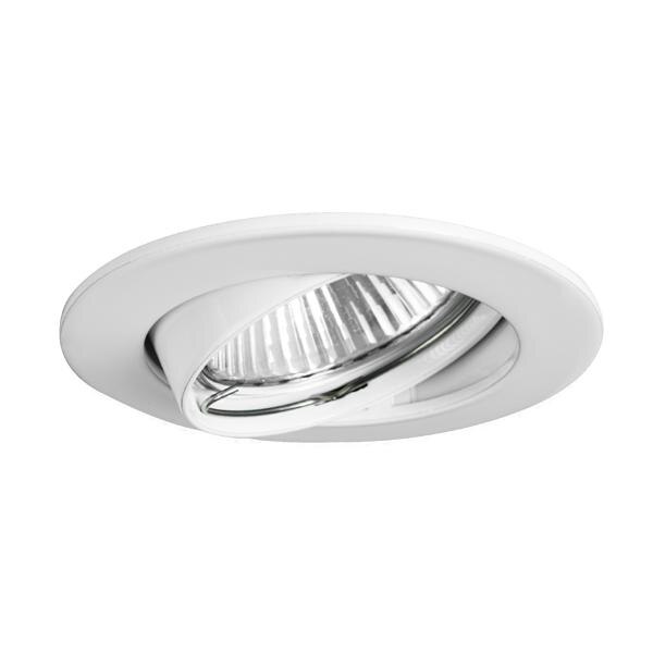 Brumberg 02-77010 NV-Einbaustrahler 50W 1xGX5,3, Guss Spotlight schwenkbar, wei&szlig;