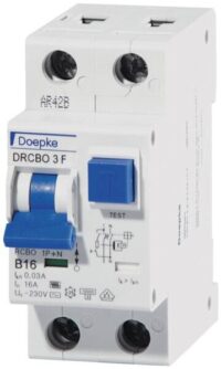 DOEPKE FI/LS-Schutzschalter B16 1-polig+N F DRCBO 3 B16/0,03/1N-F 0,03A 10kA 2TE 1-polig