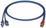 homeway HCAHNG-B2103-A005 Y-Patchkabel LAN/LAN blau/blau 0,5m