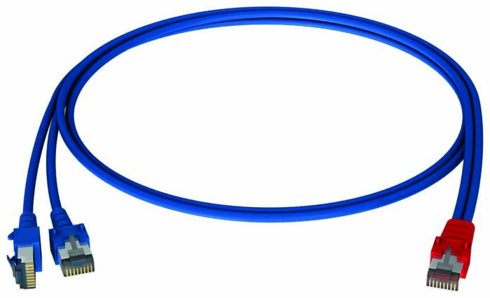 homeway HCAHNG-B2103-A005 Y-Patchkabel LAN/LAN blau/blau 0,5m – Bild 1