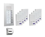 TCS Tür Control Paketlösung Unterputz 8 Wohneinheiten z hörerl Freisprech. PPUF08-EN/02