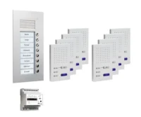 TCS Tür Control Paketlösung Unterputz 8 Wohneinheiten z hörerl Freisprech. PPUF08-EN/02