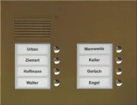 TCS Tür Control Audio Außenstation PUK 8 Tasten 2spaltig Unterputz b PUK08/2-EB