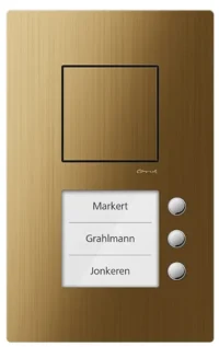 TCS Tür Control Carus Audio Außenstation 1-reihig bronze CAE1003-0151