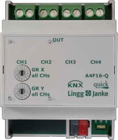 Lingg&amp;Janke Lingg&Janke Schaltaktor 4-fach 16A A4F16Q KNX-Quick A4F16-Q