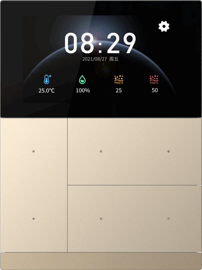 GVS Touchpad KNX WALTZ Touch+ Pad Gold Metall – Bild 1