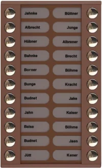 TCS Tür Control Audioaußenstation 2-reihig Erw.22 Tasten bronze PET22-EB/04