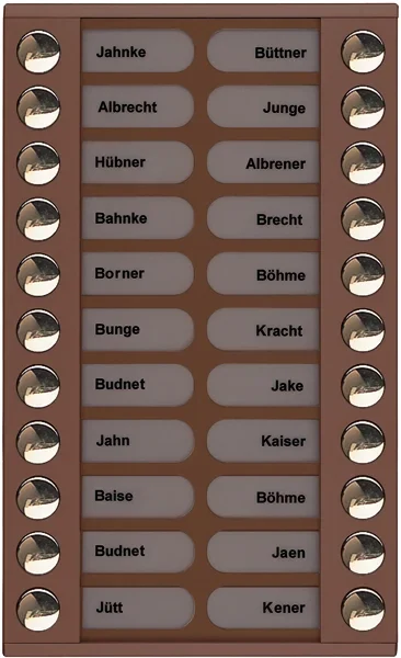 TCS TCS Tür Control Audioaußenstation 2-reihig Erw.22 Tasten bronze PET22-EB/04