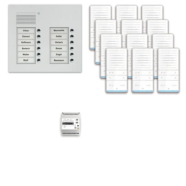 TCS TCS Tür Control audio:pack Unterputz für 12 Wohneinheiten PAUF122/001