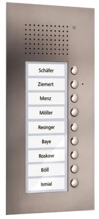 TCS Tür Control Audio Außenstation PUK 9 Tasten 1spaltig Unterputz e PUK09/1-ES
